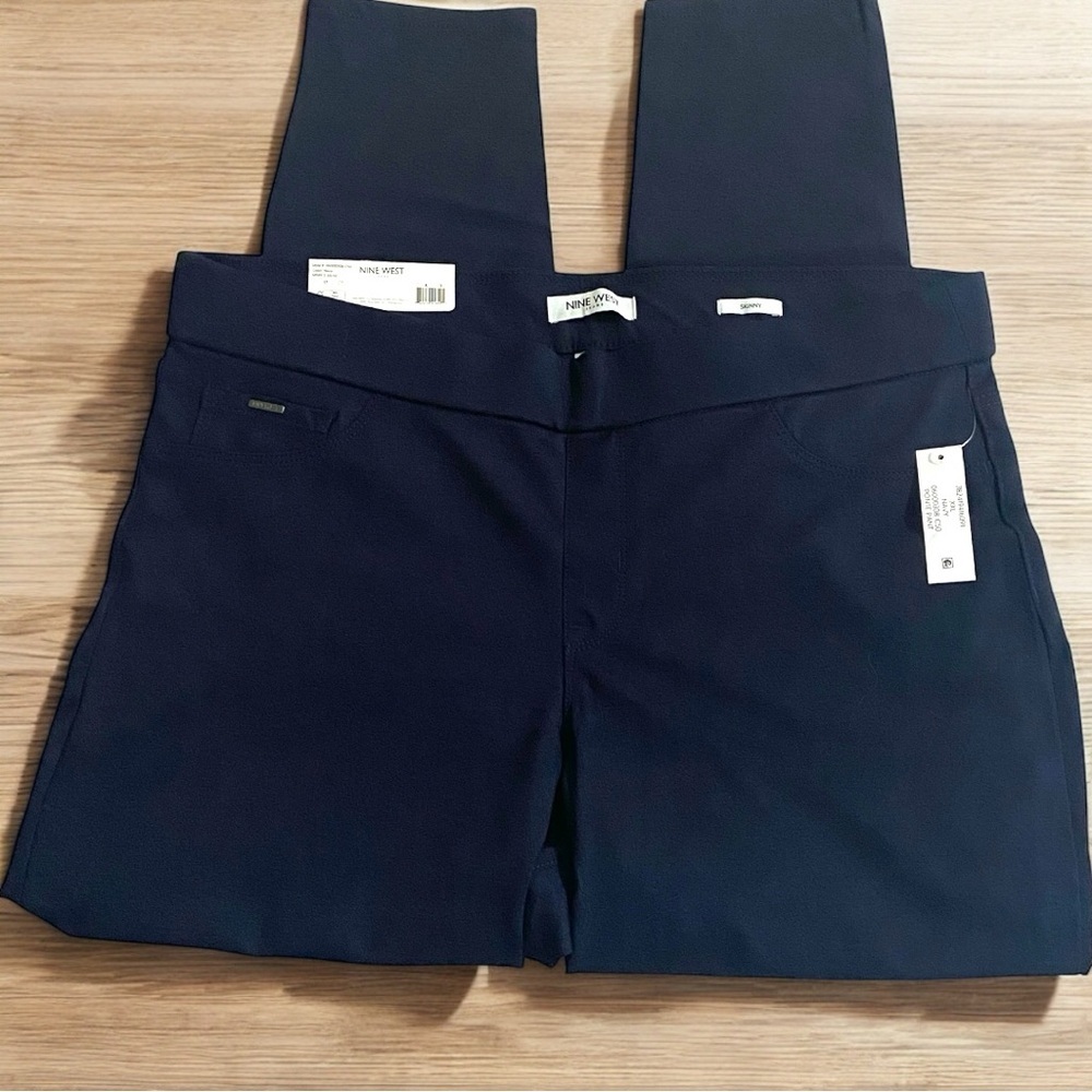 Nine West Navy Heidi Pull-On Skinny Pant